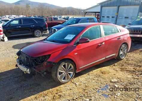 2019 Hyundai Ioniq Hybrid Limited z USA, uszkodzony, nr VIN KMHC85LC7KU121592